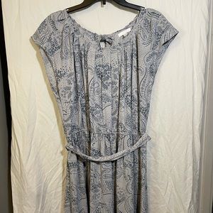 Lauren Conrad Blue Floral Dress